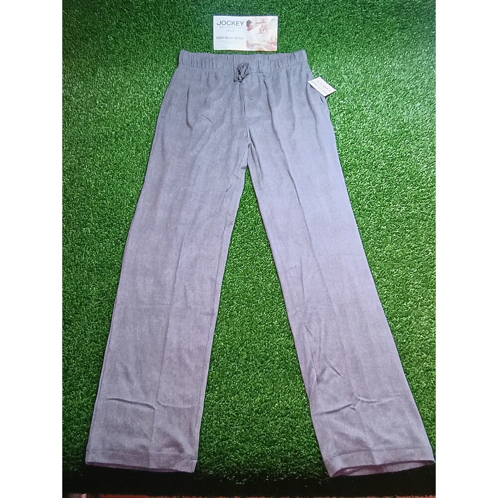 Jockey Men's Gray Lounge Pants Drawstring Waist NWT Small